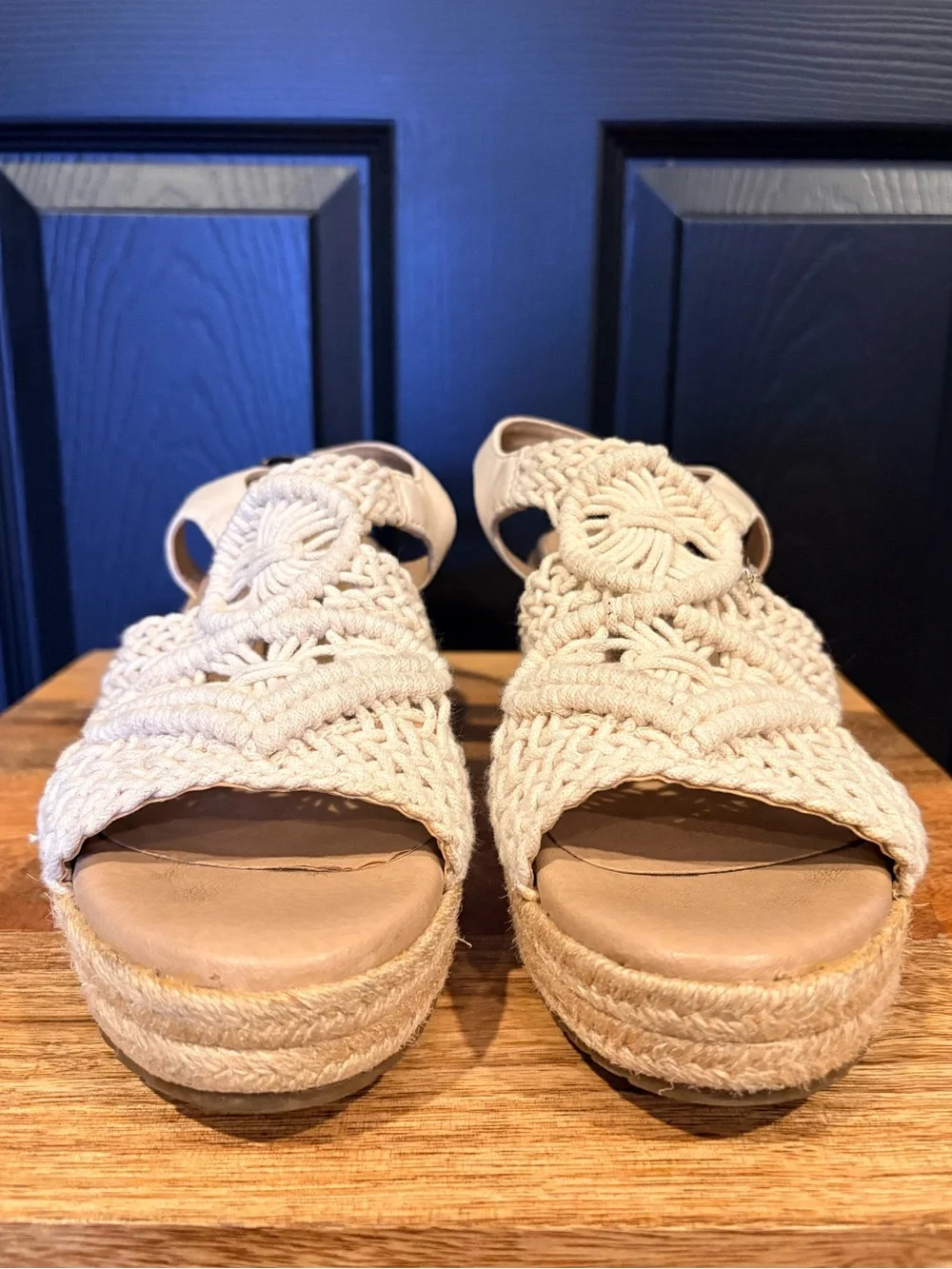 Soul Naturalizer Oasis Macrame Crochet Wedge Sandals 9